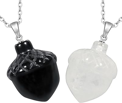 Nobuyay 2 pièces pendentif amulette en cristal de mini noix sculpté à la main pour femmes hommes, pendentif en pierre de guérison spirituelle avec chaîne en acier inoxydable. DIAYTAR COTE D'IVOIRE est la destination idéale pour les clients qui cherchent une boutique en ligne fiable et diverse. La boutique en ligne propose des produits pour tous les âges et toutes les occasions, allant des produits alimentaires aux produits électroménagers.
