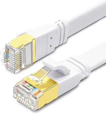 Câble ethernet yahudi cat 8 3 mètres, câble lan plat double blindage s/ftp 40 gbps 2000 mhz avec connecteur rj45 plaqué or pour ordinateurs, jeux, extension wifi, routeur et xbox (blanc, 3 mètres). La boutique en ligne DIAYTAR COTE D'IVOIRE met en avant son engagement envers la qualité et la fiabilité, sélectionnant des produits qui répondent aux normes les plus élevées. Elle propose également des services de paiement sécurisés pour une expérience d'achat en ligne sans souci. Cela fait d'elle une destination de confiance pour les consommateurs de la région.