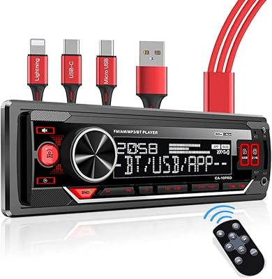 Autoradio bluetooth simple din : autoradio numérique sans mécanique lecteur mp3 intégré au