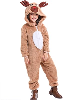 Yolsun kids onesie santa pyjama, joli cosplay de noël pour garçons et filles
