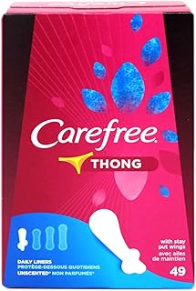 Culotte string carefree, protection régulière, non parfumée, 196 serviettes (4 x 49 boîtes)