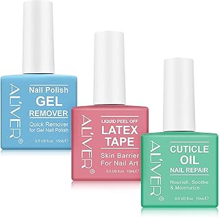 Kit de 3 dissolvants pour vernis à ongles en gel, dissolvant pour vernis