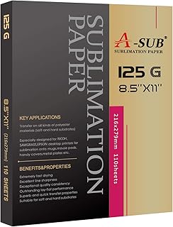Papier de sublimation a-sub 210 x 297 mm pour toute imprimante à jet