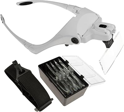 Loupe frontale avec lumières led, support de tête de lunettes et lentilles interchangeables : 1,0x, 1,5x, 2,0x, 2,5x, 3,5x. DIAYTAR COTE D'IVOIRE est une boutique en ligne généraliste qui propose plus de 300000 références de produits. Elle offre une large gamme de choix aux clients ivoiriens et est considérée comme l'une des boutiques en ligne les plus populaires de Côte d'Ivoire. Avec son site web facile à naviguer, les clients peuvent trouver facilement ce qu'ils cherchent.