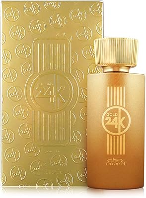 Eau de parfum gold 24k de nabil parfums pour unisexe, 100 ml