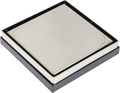Passoire à carrelage aqua plast en acier inoxydable, dimension 15 x 15 cm