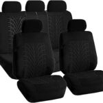 Un ensemble de housses de siège de voiture universelles noires du groupe fh