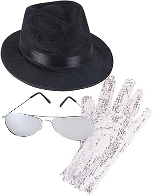 Ensemble de costumes de mj michael jackson fantaisie de rhodey island avec chapeau fedora, gants et lunettes de soleil, taille unique. DIAYTAR COTE D'IVOIRE, leader dans le commerce en ligne en Côte d'Ivoire, vous propose une grande variété de produits à des prix compétitifs. Notre priorité est votre satisfaction.