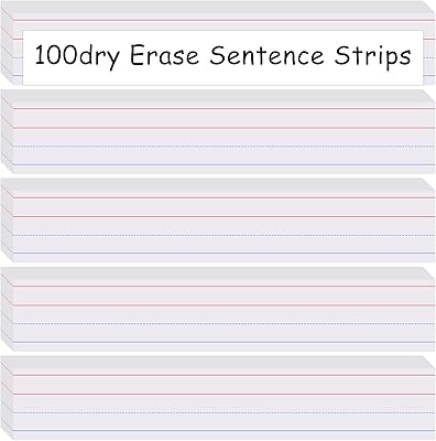 Bandes de phrases effaçables à sec lignées pour bandes d'écriture de mots