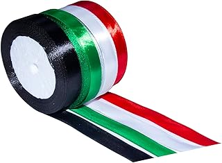 Magnifique rouleau de ruban uni avec motif drapeau des émirats arabes unis