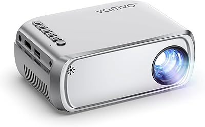 Mini projecteur vamvo pour iphone, vidéoprojecteur fhd 1080p, projecteur de film portable compatible