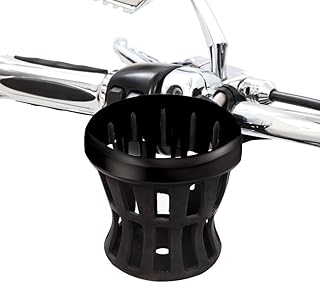 Porte-gobelet en caoutchouc noir siro pour harley - boucle noire 7/8-1 pouce 50613