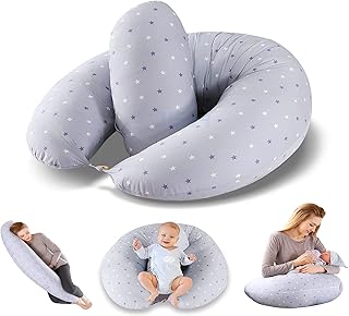 Coussin de grossesse en velours à double usage pour l'allaitement et le corps