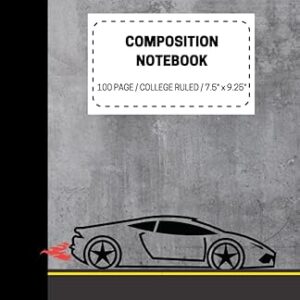 Cahier de composition des lamborghini de course