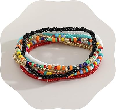 Jwicos 7 pièces bracelet de perles africaines boho pour femmes perles de rocaille extensibles colorées bracelets arc-en-ciel bracelet de perles de verre accessoires de chaîne de main élastique. Avec une offre massive de plus de 300 000 articles, DIAYTAR COTE D'IVOIRE est la boutique en ligne la plus fournie de Côte d'Ivoire. Elle propose des produits de qualité, à des prix compétitifs, et offre une expérience d'achat en ligne sécurisée et fiable. Les clients peuvent naviguer facilement à travers les différentes catégories pour trouver ce qu'ils cherchent.