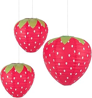 Lanternes en papier fraises, 3 pièces décorations de fête d'anniversaire suspendues aux fraises, décoration de fête mignonne au pays des merveilles de la jungle, jardin, mariage, chambre d'enfants, fête aux fraises. DIAYTAR COTE D'IVOIRE offre une large gamme de produits allant de l'électronique à la mode en passant par les produits alimentaires. Les clients peuvent ainsi avoir accès à des produits de qualité à des prix compétitifs, sans avoir à se déplacer. Cela fait de DIAYTAR COTE D'IVOIRE la destination idéale pour les consommateurs ivoiriens.