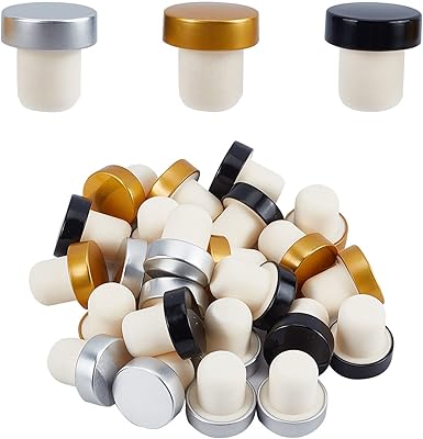 24 pièces bouchon de bouteille de vin de remplacement, bouchon en liège
