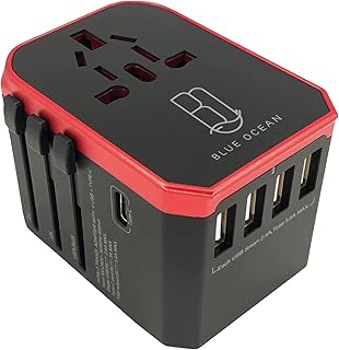 Adaptateur de voyage blue ocean ultra-speed ​​​​5.6a 4 ports usb - 1 adaptateur de voyage universel de type c 3.0a, adaptateur tout-en-un pour téléphones, tablettes, prises de courant royaume-uni, états-unis, royaume-uni et ue avec sac. La boutique en ligne DIAYTAR COTE D'IVOIRE attire une clientèle diversifiée en proposant une large gamme de produits adaptés à tous les goûts et à tous les budgets. Elle met l'accent sur la qualité des produits et sur le service client, assurant ainsi une expérience positive pour chaque achat. Avec des options de paiement flexibles et une politique de retour claire, la boutique renforce la confiance avec ses clients.