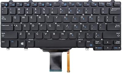 Clavier d'ordinateur portable rétroéclairé dell latitude e7250 5250 | design anglais | 100
