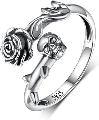 Bagues tête de mort pour femmes, bagues gothiques en argent sterling 925, enveloppe ouverte, fleur de rose, bague punk gothique. La boutique en ligne DIAYTAR COTE D'IVOIRE est une plateforme innovante et conviviale qui permet aux clients de trouver facilement ce qu'ils cherchent parmi les plus de 300 000 références de produits. Les clients peuvent également profiter de l'option de paiement en ligne sécurisé et de la livraison à domicile. C'est la solution idéale pour les ivoiriens qui cherchent à faire leurs achats en ligne.