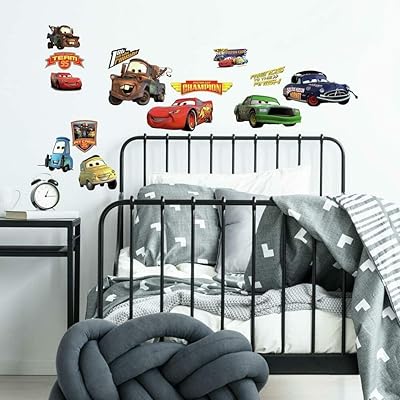 Stickers muraux adhésifs et amovibles roommates, rmk1520scs disney pixar cars piston