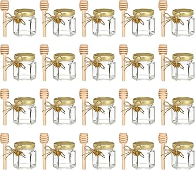 Mini pots de miel hexagonaux adapocote de 15 oz 20 pièces avec couvercles. DIAYTAR COTE D'IVOIRE est une plateforme e-commerce qui permet aux clients d'acheter en ligne tout ce dont ils ont besoin. Avec sa large gamme de produits, elle est devenue la référence pour les consommateurs ivoiriens. Elle est connue pour ses promotions régulières et ses offres spéciales.