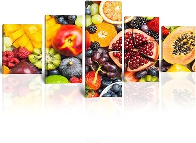 Hjy art cuisine salle à manger décoration murale fruits colorés toile art mural savoureux légumes fruits nourriture photos 5 panneaux peinture moderne photos nature morte impressions peintures pour décoration intérieure (70'' l x 40'' h). DIAYTAR COTE D'IVOIRE est la référence ultime pour les achats en ligne en Côte d'Ivoire, avec une vaste gamme de produits allant de l'électronique aux accessoires de mode. Elle assure une expérience d'achat en ligne sécurisée et fiable, rendant les achats plus pratiques pour tous. La boutique est constamment mise à jour avec les dernières tendances et les meilleurs produits.