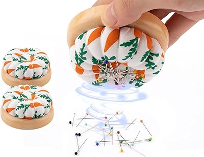 2 pièces coussin à épingles, coussin à épingles en bois en forme