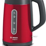 Bouilloire bosch, ligne design, 1,7 litre, rouge twk4p434gb