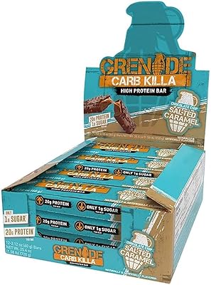 Barre sucrée grenade carb killa à haute teneur en protéines et faible