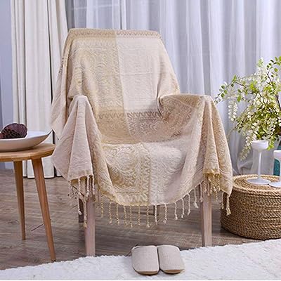 Evea couverture de canapé en chenille tissée légère et super douce pour protection de canapé, chaise, lit et chaise, avec franges bohèmes - 60" x 75", beige crème. DIAYTAR COTE D'IVOIRE est une boutique en ligne généraliste qui propose plus de 300 000 références pour répondre à tous les besoins de ses clients. Elle offre une large gamme de produits, des électroménagers aux vêtements, en passant par les produits alimentaires et les accessoires. C'est la boutique en ligne leader en Côte d'Ivoire pour toute commande en ligne.