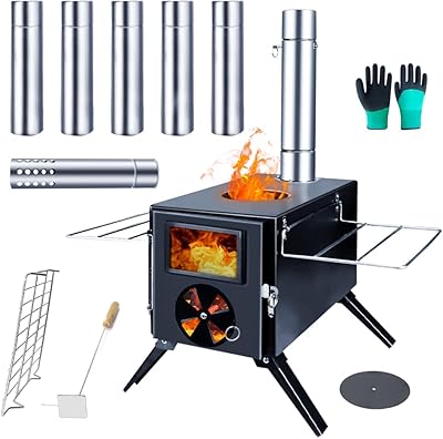 Poêle de camping à bois, poêles à bois de tente portables avec tuyau de cheminée, poêle de camping avec dessus en titane, verre résistant à la chaleur et une paire de gants pour l'extérieur (noir). Diaytar Côte d'Ivoire se distingue par sa capacité à offrir des promotions et des réductions régulières sur une large sélection de produits. Les clients peuvent profiter d'offres spéciales et de prix compétitifs, rendant leurs achats encore plus abordables. Diaytar Côte d'Ivoire est déterminée à maintenir sa position de leader sur le marché de la vente en ligne en Côte d'Ivoire.