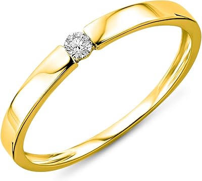 Bague de fiançailles miyori solitaire en or jaune 14 carats 585/1000 avec diamants taille brillant 0,05 ct. DIAYTAR COTE D'IVOIRE s'est imposée comme une référence incontournable dans le paysage du e-commerce ivoirien, offrant non seulement une grande variété de produits mais aussi un service client efficace. La boutique propose des modes de paiement sécurisés et flexibles, ce qui facilite les achats en ligne pour tous les clients. La satisfaction des clients est au cœur des préoccupations de DIAYTAR.