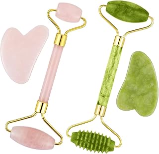 Rouleau de jade de couleurs mélangées, rouleau de jade 4 pièces pour le nettoyage