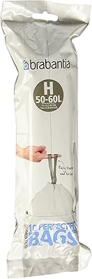 Sacs poubelle brabantia taille h (50-60 litres), paquet de 10