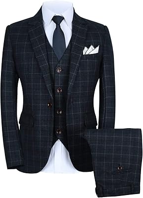 Veste blazer à carreaux coupe ajustée 3 pièces + gilet + pantalon pour homme. DIAYTAR COTE D'IVOIRE, votre boutique en ligne préférée, propose une gamme étendue de produits avec plus de 300 000 références pour répondre à tous vos besoins. Leader du marché ivoirien, nous offrons des options de livraison rapides et sécurisées pour votre confort. Notre équipe est dédiée à fournir un service client exceptionnel.