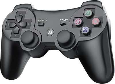 Manette sans fil compatible ps3, joystick bluetooth 4.0, joystick double vibration rechargeable