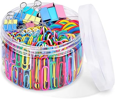 Ensemble de trombones de bureau goodrun de 240 pièces et élastiques tailles assorties