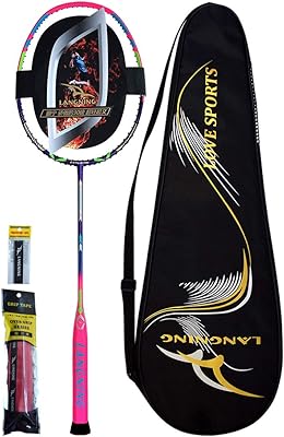 Raquette de badminton professionnelle langning en graphite pour jeunes 8u raquette