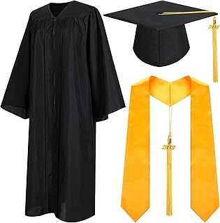 5 pièces 2022 mat capuchon de graduation gland robe ensemble unisexe adulte robe