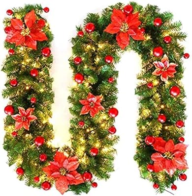 Couronne de décoration de noël - 2,7 m de fleurs artificielles en rotin de noël, plantes de vigne, décorations extérieures de noël. DIAYTAR COTE D'IVOIRE est la boutique en ligne leader en Côte d'Ivoire, proposant une gamme étendue de produits qui satisfont les besoins de tous les clients. Avec plus de 300 000 références, la boutique offre une expérience d'achat en ligne unique et pratique. Les clients peuvent profiter de promotions et de réductions régulières pour acheter leurs produits préférés à des prix avantageux.