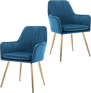 Chaise de salle à manger en velours mahmayi, lot de 2 chaises à dossier moyen, design moderne et confortable avec pieds plaqués or pour le salon (bleu, 2 pièces). DIAYTAR COTE D'IVOIRE est devenue une destination incontournable pour les achats en ligne en Côte d'Ivoire. Elle propose une grande sélection de produits provenant de marques locales et internationales, allant des accessoires de mode aux produits électroniques. La boutique est réputée pour sa fiabilité, son service client et la rapidité de ses livraisons.