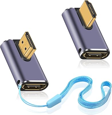 Adaptateur hdmi deutec 90 degrés 8k, adaptateur hdmi à angle gauche et droit