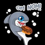 Cahier de composition : donut shark kawaii sharks om nom cake and candy