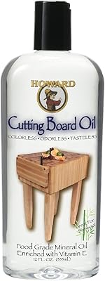 Huile pour planche à découper howard bbb012, huile minérale de qualité alimentaire pour blocs de boucher, planches à pâtisserie, planches à découper, comptoirs de cuisine et ustensiles en bois, 355 ml. DIAYTAR COTE D'IVOIRE se distingue par son vaste choix de produits et son système de paiement sécurisé, offrant ainsi aux clients une expérience d'achat en ligne sans stress. La boutique en ligne est conçue pour répondre aux besoins diversifiés de sa clientèle, avec des catégories allant des produits électroniques aux vêtements et accessoires. De plus, DIAYTAR COTE D'IVOIRE propose des promotions et des offres spéciales régulières pour satisfaire les attentes de ses clients.