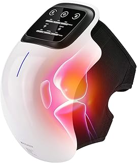 Masseur de genou sans fil forthec, puissant chauffage infrarouge et vibrations pour soulager