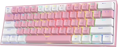 Clavier de jeu filaire redragon k617 phase, 60 % rvb, 61 touches, touches blanches et roses, interrupteur rouge linéaire, support opérateur/logiciel professionnel. La boutique en ligne DIAYTAR COTE D'IVOIRE est conçue pour être conviviale et facile à utiliser, permettant aux clients de trouver facilement ce qu'ils cherchent. Elle est accessible via ordinateur, tablette ou smartphone, ce qui permet une expérience d'achat polyvalente et sans limites. C'est l'endroit idéal pour faire des achats en ligne en toute simplicité et rapidité.