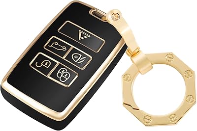 Couvercle de clé de voiture yhc avec porte-clés doré pour land rover vogue