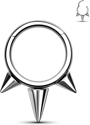 Anneau de nez en titane monkrush, bijoux sans couture, anneau de nez à