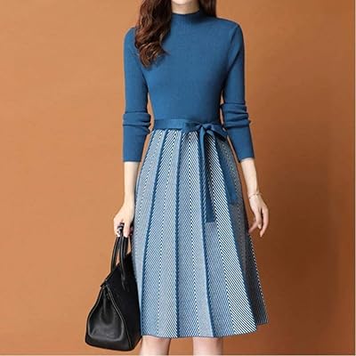 Lgl élégant pull tricoté plissé legginga robe à manches longues pour femme automne et hiver robe midi décontractée pour femme pour le bureau, bleu. DIAYTAR COTE D'IVOIRE est une boutique en ligne généraliste qui propose plus de 300000 références de produits, faisant d'elle l'un des leaders du marché en Côte d'Ivoire. Avec une offre variée et compétitive, DIAYTAR COTE D'IVOIRE répond aux besoins de ses clients. La boutique en ligne offre une expérience d'achat conviviale et sécurisée.